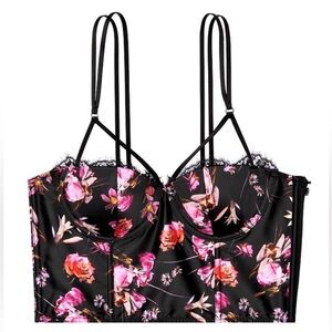 Victoria’s Secret Very Sexy Satin Floral Bustier Corset  Bra